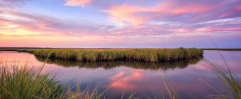 HDR sunset photograph looking sublime over the salt marsh.
