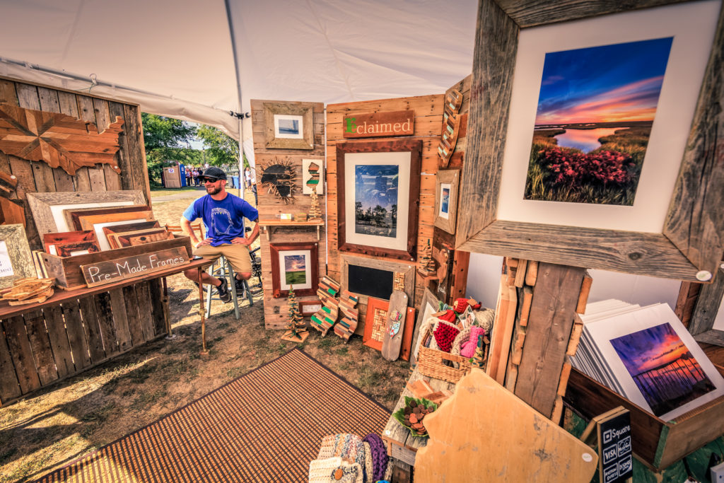 Photo of Reclaimed LLC display tent at The Makers Festival 2016